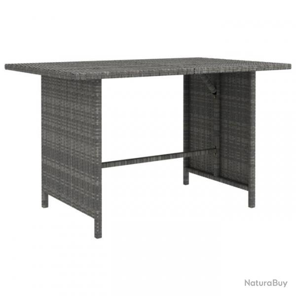 Table  dner de jardin Gris 110x70x65 cm Rsine tresse 313497