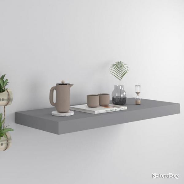 tagre murale flottante Gris 60x23,5x3,8 cm MDF