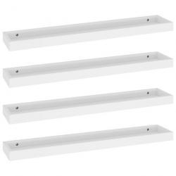 Étagères murales Loggia 4 pcs Blanc 80x15x4 cm MDF 330228