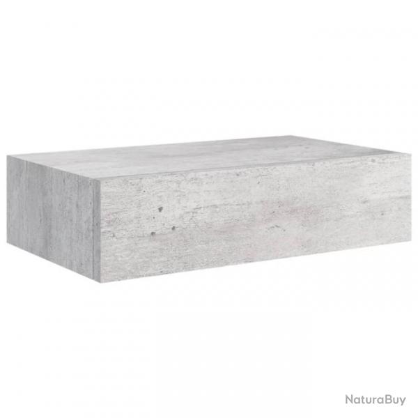 tagre  tiroir murale Gris bton 40x23,5x10 cm MDF 330251