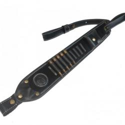 Sangle/bretelle carabine - Luxe noire - Avec accroches - Livraison GRATUITE