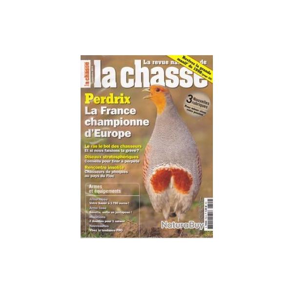 Revue Nationale de la chasse Sept 2013 : Perdrix La France Championne d'Europe et21