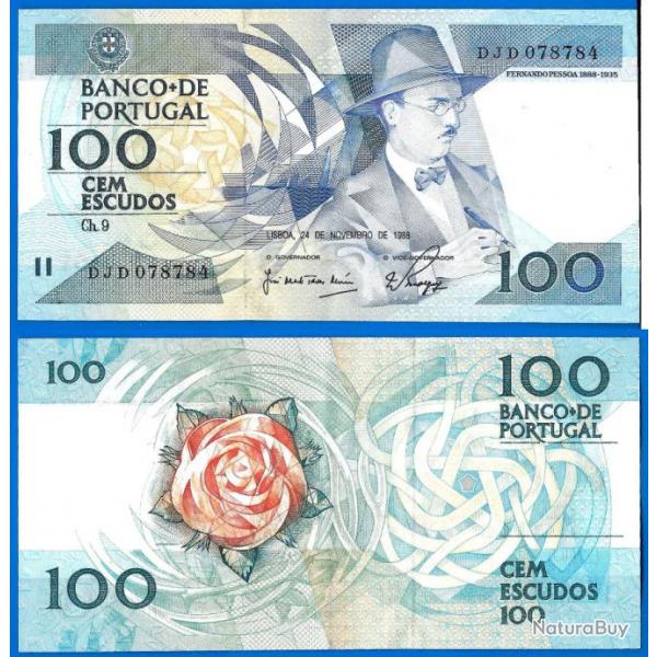 Portugal 100 Escudos 1988 Billet Escudo Pessoa Europe Prefixe DBC