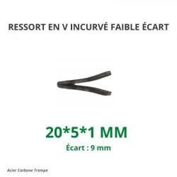 Ressort  renforcé en V [20x5x1] Ecart 9 mm