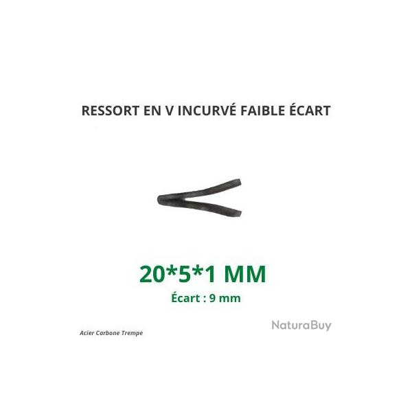 Ressort  renforc en V [20x5x1] Ecart 9 mm