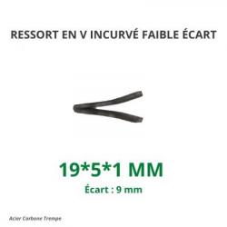 Ressort renforcé en V [19x5x1] Ecart 9 mm