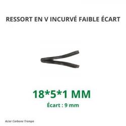 Ressort  renforcé en V [18x5x1] Ecart ,9 mm