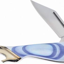 Leg Knife Blue Swirl Pearl - Frost Cutlery  - FOC183BW