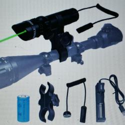 Viseur Pointeur Laser Tactique VERT Dot Sight en Kit