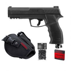 Pistolet DEFENSE TP  T4E CAL 0.50 CO2 BLACK 13 JOULES UMAREX + Holster + 100 Billes Caoutch + 5 Co2