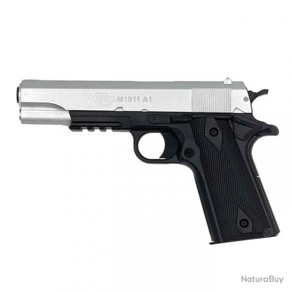 Colt 1911 Mtal Slide Dual Tone Silver/Black (Cybergun)