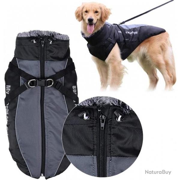 Manteau pour chien impermable et coupe vent - Rflchissant - Livraison gratuite et rapide