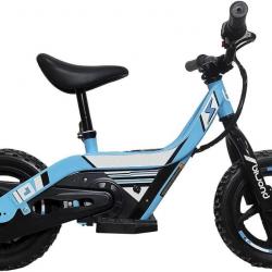 Vélo électrique 100W 12" bleu pour enfant - Livraison gratuite et rapide