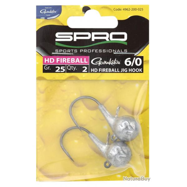 Tte plombe HD Fireball Jighead 6/0 Spro 30