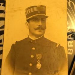 Grande photo d'un officier décoré légion d'honneur. 100% d'origine FRANCE  19e siècle