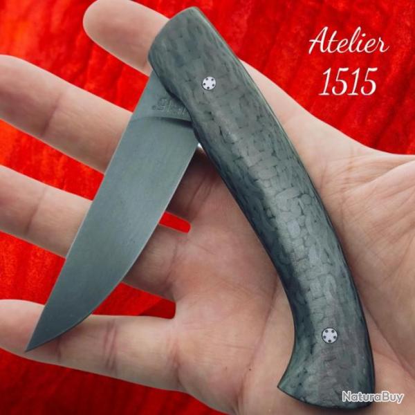 Superbe couteau 1515 Manu Laplace fibre de carbone lame ice blade France