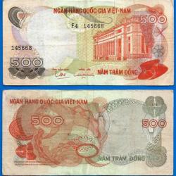 Vietnam Sud 500 Dong 1970 Asie Billet Serie F4