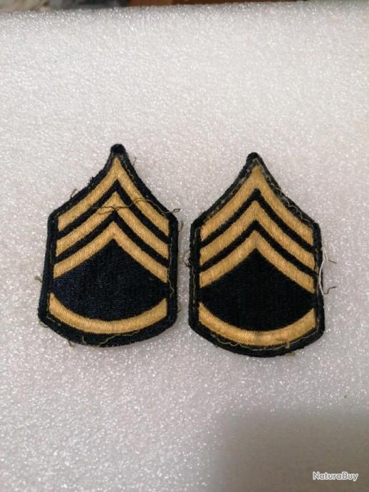Patch Armée US Technical Sergeant Jaune – Original, Vintage 1960-75