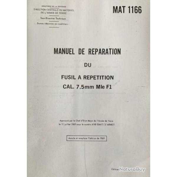 FRF1 MAT 1166 : manuel de rparation du fusil  rptition modle F1 en PDF