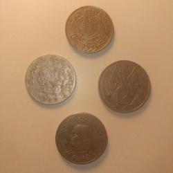 Lot 4 pièces de Tunisie (1950 à 1976).
