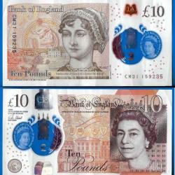 Royaume Uni 10 Pounds 2017 Polymer Pound Grande Bretagne Angleterre Uk United Kingdom Reine Queen 2