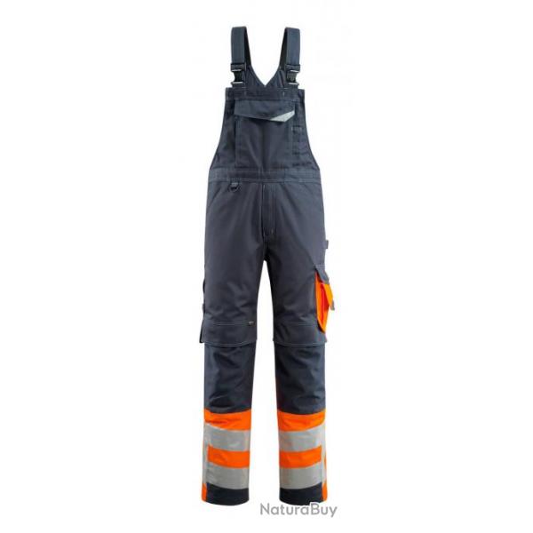 Salopette  poches genouillres MASCOT SUNDERLAND 15669-860 Marine fonc/Hi-vis orange 82 cm (Standa