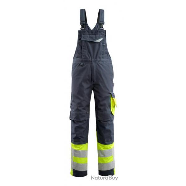 Salopette  poches genouillres MASCOT SUNDERLAND 15669-860 Marine fonc/Hi-vis jaune 90 cm (Rallong