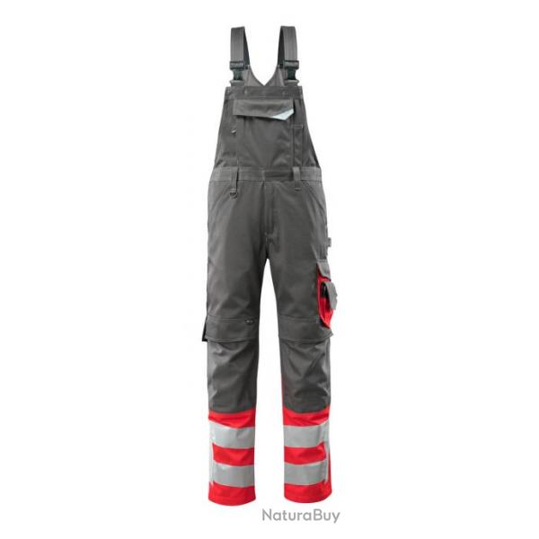 Salopette  poches genouillres MASCOT SUNDERLAND 15669-860 Anthracite fonc/Hi-vis rouge 90 cm (Ral