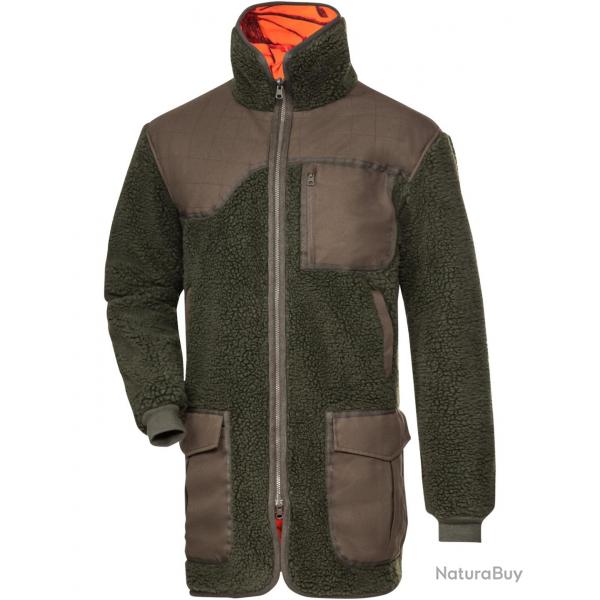 Manteau en fourrure synthtique Faser Couleur Orange Olive