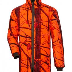 Manteau en fourrure synthétique Faser (Couleur: Orange/Olive, Taille: L)
