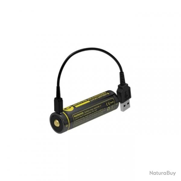 Batterie Nitecore Li-ion 18650 - 2600mAh + Port USB