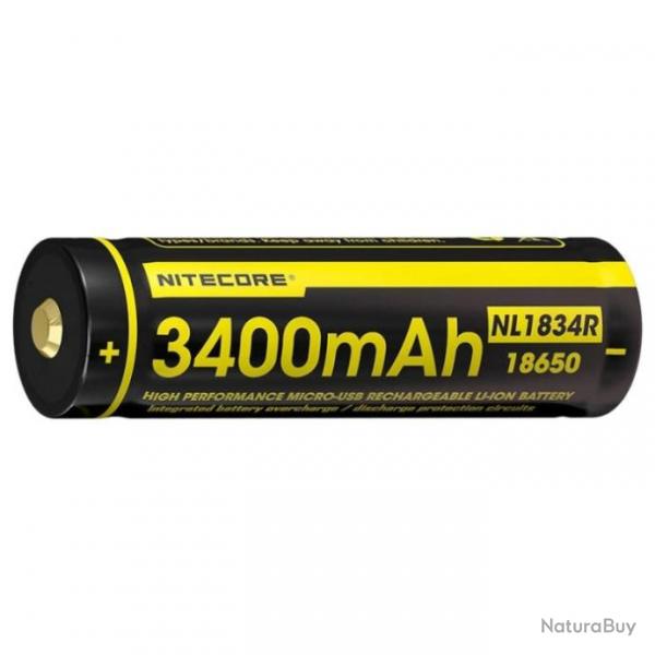 Batterie Nitecore Li-ion 18650 - 3400mAh + Port USB