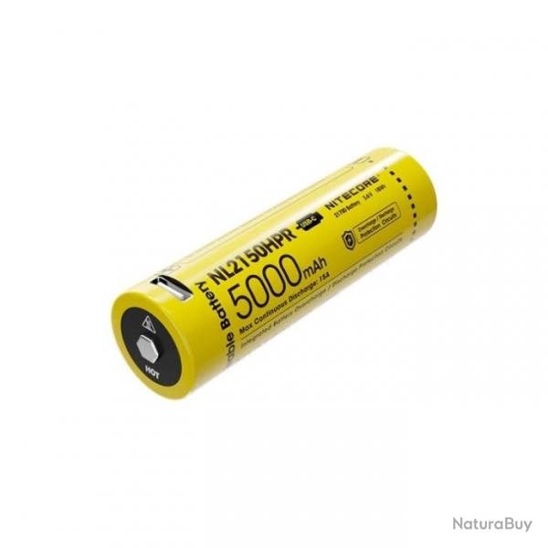 Batterie Nitecore Li-ion 21700 - 5000mAH + Port USB
