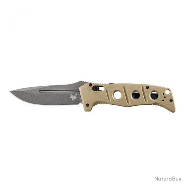 Couteau Benchmade Auto Adamas - Sibert - Lame 96mm Marron / Gris - Marron / Gris