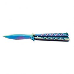 Couteau Boker Magnum Balisong Rainbow - Lame 102mm
