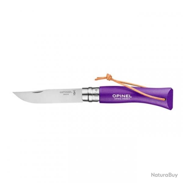 Couteau Opinel Baroudeur N07 Inox - Lame 80mm Anis - Violet