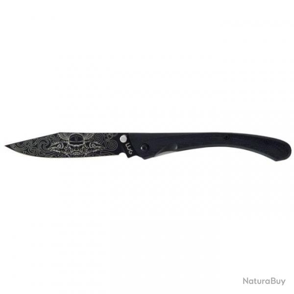 Couteau Lug C63 - Lame 80mm Noir / Aigle - Noir / Dieu Lug