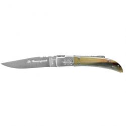 Couteau Camarguais N°10 Trident Soudé - Corne Brune / 90mm