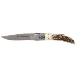 Couteau Camarguais N°12 Trident Soudé - Bois de Cerf / 105mm