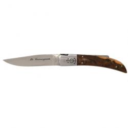 Couteau Camarguais N°12 Trident Soudé Bois de Cerf / 105mm - Pistachier / 105mm