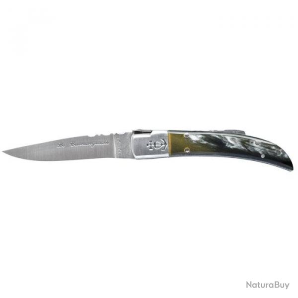 Couteau Camarguais N12 Trident Soud Bois de Cerf / 105mm - Corne Brune / 105mm