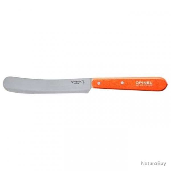 Couteau petit-Djeuner Opinel- Lame 115mm Bois Naturel - Orange
