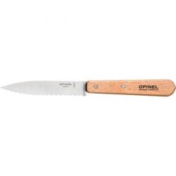 Couteau Cranté Opinel  n°113 - Lame 96mm Aubergine - Hêtre