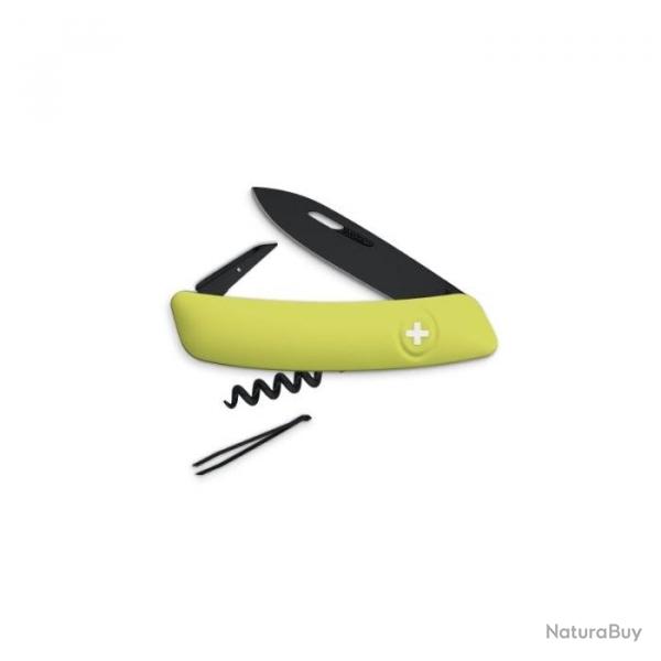 Couteau Suisse Swiza D01 ALLBLACK - 6 Fonctions - Vert Pomme