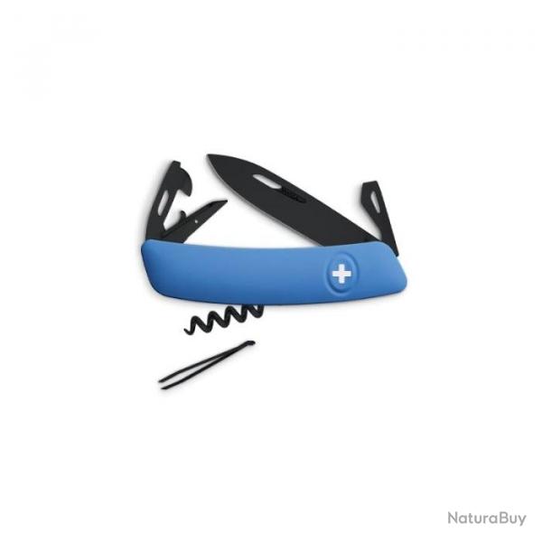 Couteau Suisse Swiza D03 ALLBLACK - 11 Fonctions - Bleu
