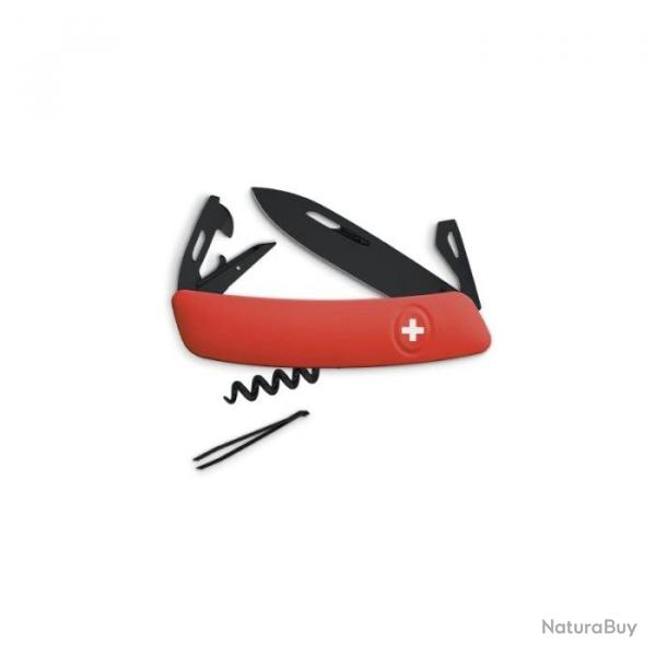 Couteau Suisse Swiza D03 ALLBLACK - 11 Fonctions - Rouge