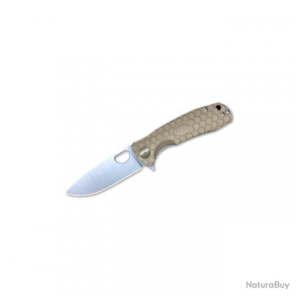 Couteau Honey Badger Flipper D2 Large - Lame 92mm Noir - Tan