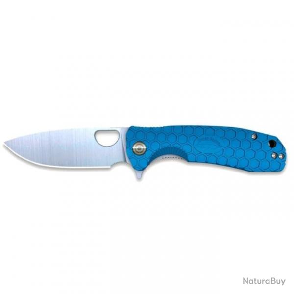 Couteau Honey Badger Flipper Medium - Lame 81mm Noir - Bleu