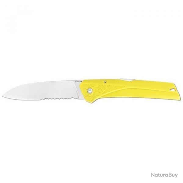 Couteau Florinox Kiana Lame Crante - Lame 87mm Bleu - Jaune