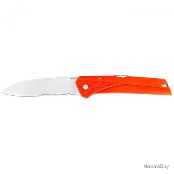 Couteau Florinox Kiana Lame Crante - Lame 87mm Bleu - Orange